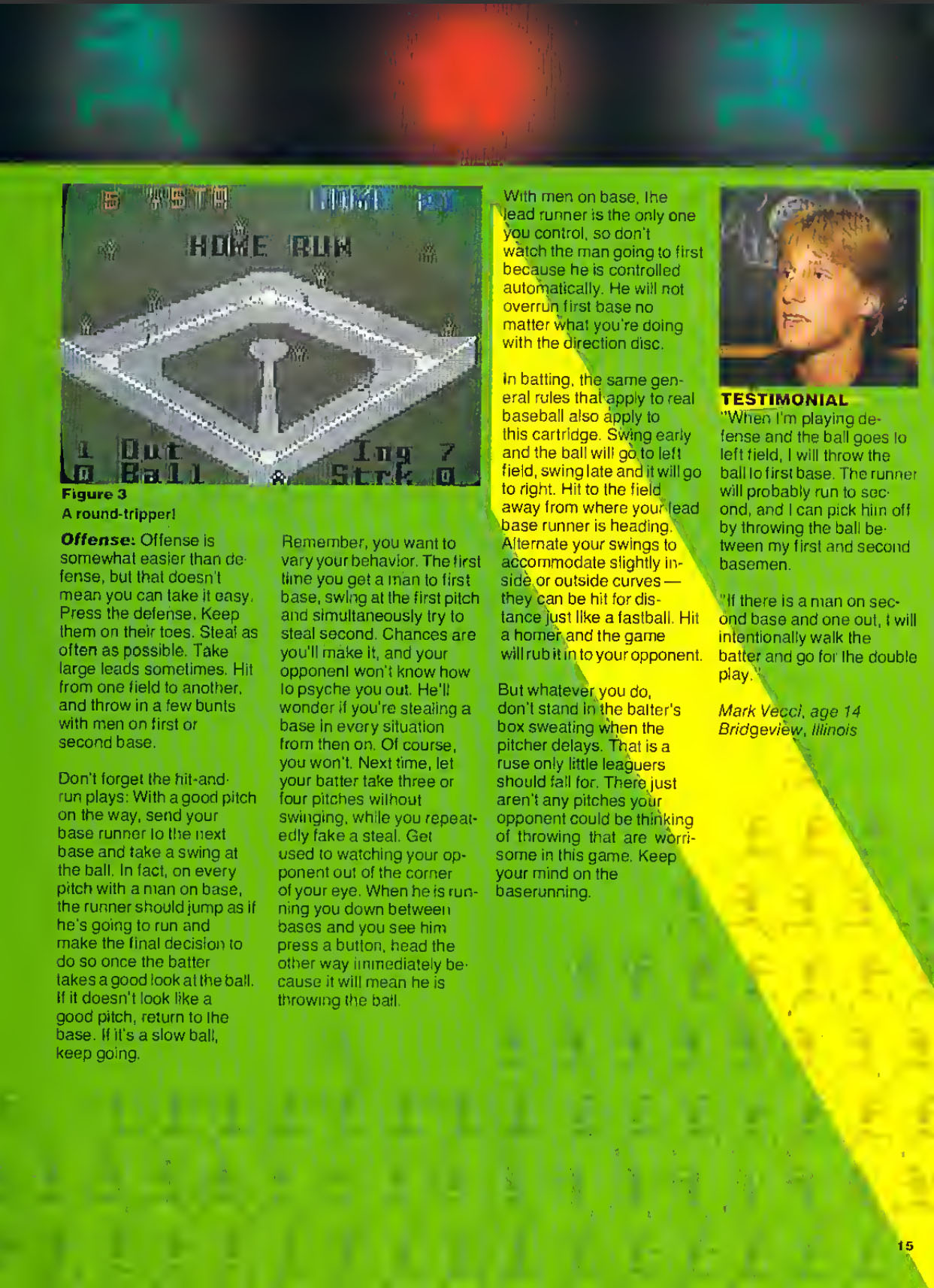 Major League Baseball Review, Joystik December 1982 page 15