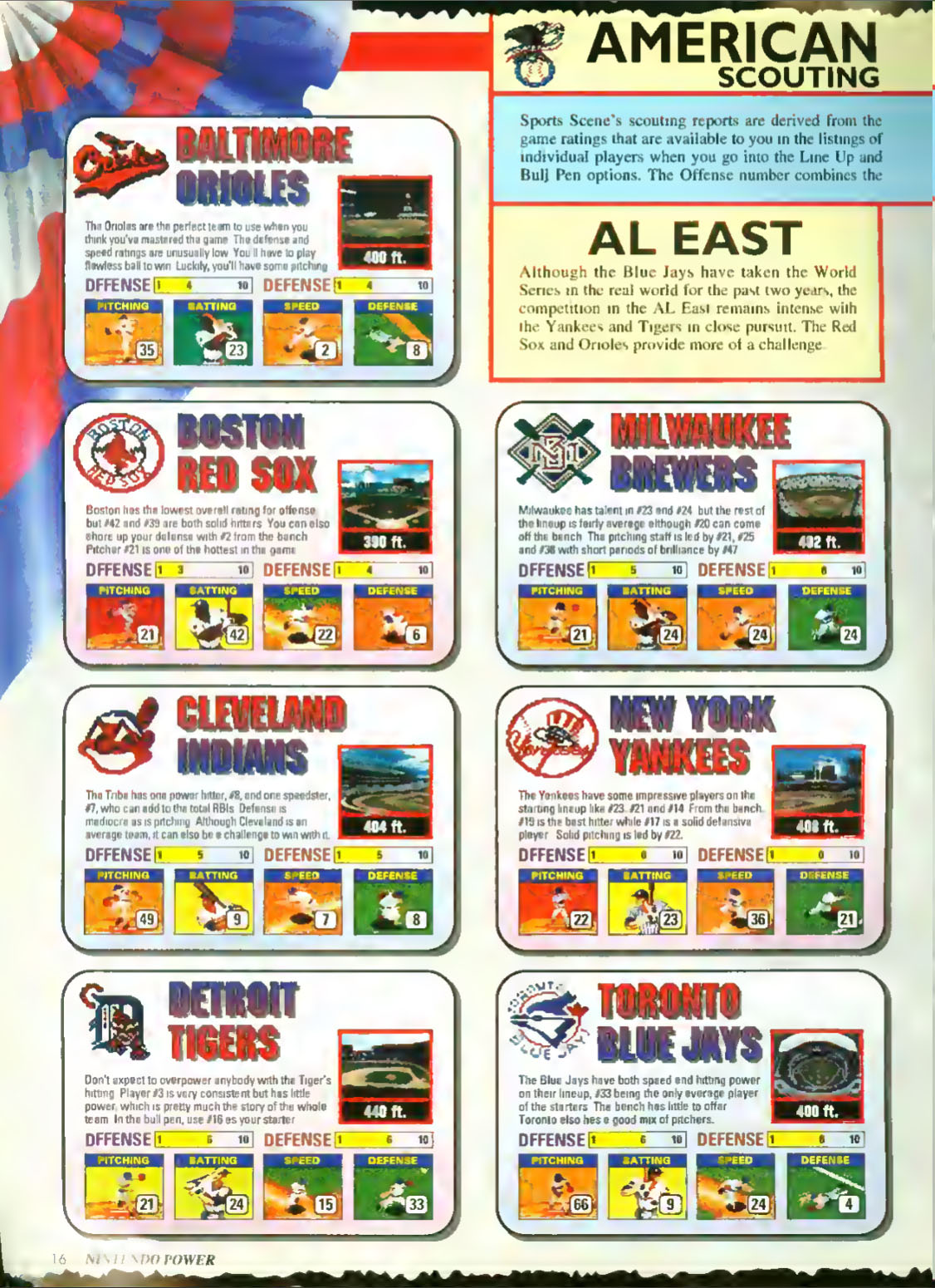 Ken Griffey Jr. Presents Major League Baseball, Nintendo Power April 1994 page 16